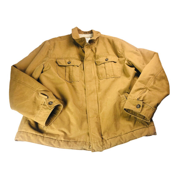 3280 Old Navy Men's Canvas Chore Coat Faux Sherpa XXL Hunting Work Jacket - Picture 1 of 9